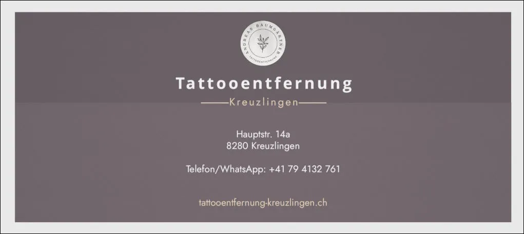 Rückseite des Gutscheins für eine Tattooentfernung in St. Gallen